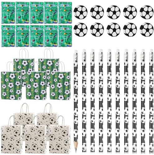 SZSMW 40 Pezzi Gadget Calcio - Gadget Calcio Compleanno Bambini - Tema Calcio Compleanno - Adatto Come Regali Di Compleanno, Premi In Classe E Strumenti Didattici Per Bambini