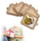CYSFETENA 5 Stück 5 * 4cm Mini Fotorahmen Holz Rechteck zum Aufhängen, Mini Holz Konkavität Fotorahmen Schlüsselanhänger Tabletts, Leere Mini Fotorahmen Scrapbooking für Dekorationen