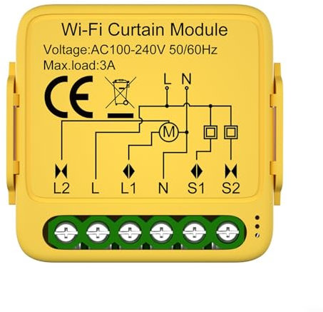 HOHOVYVY Interrupteur intelligent pour volet roulant TUYA WiFi Smart Module de rideau électrique Contrôle par application pour la maison et le bureau (WIFI)