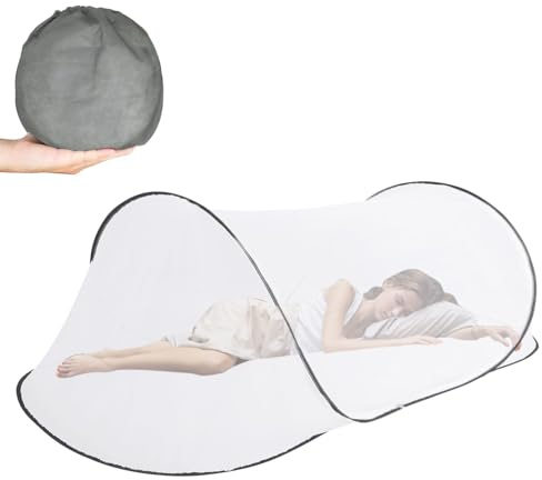 Foldable Mosquito Net, Pop up Mosquito Net Travel Portable Camping Tent Family Bed Net with Zip for Home Bedroom Outdoor