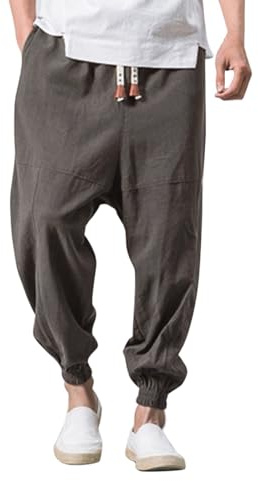 Pantaloni da donna giapponesi di taglia grande - pantaloni in cotone e lino tinta unita pantaloni stretti alla caviglia casual slacks taglia media versatile Treggings 2025 Nuovo fluido Trousers M-XXL