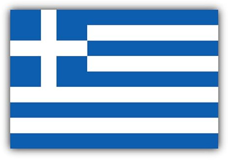 20 Stück Griechenland Aufkleber 9x6 cm/Griechische Sticker Hellas Flagge - Hellenische Fahne - Autoaufkleber Greece Set mit UV Schutz für Außen-und Innenbereich