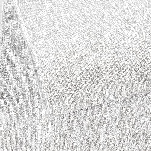 KADIMA DESIGN Wohnteppich Einfarbig Uni Pflegeleicht Waschbar Strapazierfähig Rund Creme 160x160 cm Wohnzimmer Oeko-TEX Schadstoffgeprüft Gekettelt Flur Esszimmer Diele Zertifiziert | AMMER