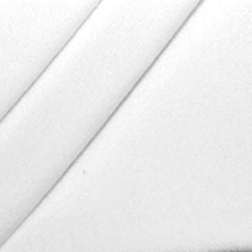 STOFFKONTOR Bühnen Molton Stoff B1 schwer entflammbar - 300 cm Meterware, Weiss - für Wandverkleidungen, Eventbereich, Vorhänge, Messebau, Dekorationen jeder Art