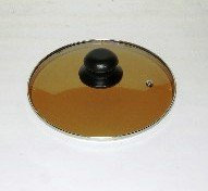 Couvercle pour casserole - diamètre 16 cm - en verre transparent de couleur v...