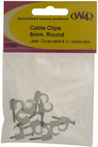 W4 6mm Cable Clips (Pack of 10) - Off-White
