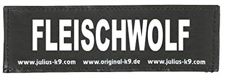 Interchangeable Patches, 1 pair, FLEISCHWOLF, Size: Large, Black