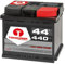 Tokohama T1-54440 Autobatterie 12V 44AH 440A/EN ersetzt 45Ah 46Ah 47Ah Starterbatterie