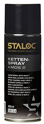 STALOC Kettenspray + MoS2 | Langzeit-Schmierstoff | für Mottorradketten, Scharniere, Kupplungen uvm. | 400 ml