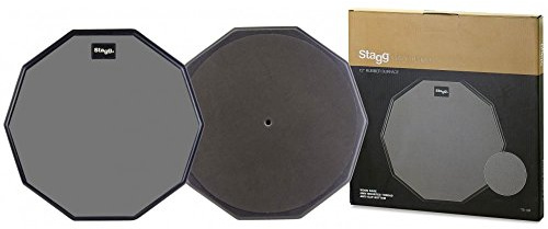STAGG TD-12R Ten-Sided Shape Desktop Practice Pad, 12-Inch