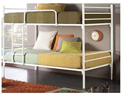 METALL-ETAGENBETT LUNA - Weiss - 80 x 190 - Ohne Zusatzbett