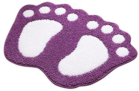 SHANNA Tappetino Antiscivolo per Vasca da Bagno, Doccia, tappeti Area tappeti Tappeto Cute Big Feet Assorbente zerbino tappetini Soggiorno Divano Cuscino Piede Pad Tappeto (Porpora, 48 x 67 cm)