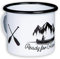 MUGSY Emaille Tasse, Ready for Adventure Kajak und Kanu, 330ml, Camping, robust & bruchfest