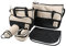 5pcs Sacs à Langer Multifonctionnels pour Bébé - Sacs de Voyage Enfant (Noir)
