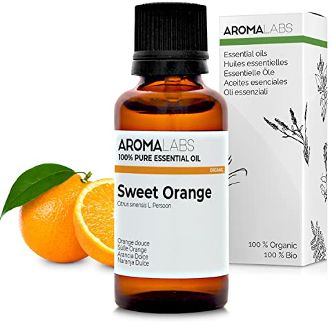 Aroma Labs - Naranja Dulce - Aceite Esencial Orgánico - Quimiotipado y Certificado AB - 30 mL