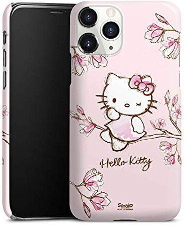 DeinDesign Premium Case kompatibel mit Apple iPhone 11 Pro Smartphone Handyhülle Schutzhülle glänzend Hello Kitty Fanartikel Hanami