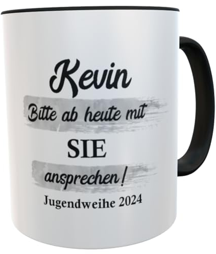 Tasse zur Jugendweihe Geschenkidee Becher Mug Teenager (Sie mit Namen)
