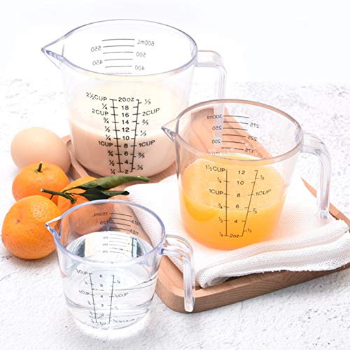 Le yi Wang You 150/300 / 600ml Glas Messbecher, Isolierter Griff, V-förmiger Auslauf, Gut Ablesbarer Messbecher Aus Borosilikatglas Für Küche Oder Restaurant Blau 150 ml