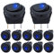 mxuteuk 12 pezzi 12V 20A interruttore LED a levetta circolare luce blu camion per auto marine rocker SPST interruttore di controllo KCD2-102N-BU