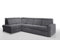 Robin Glen Ecksofa mit Schlaffunktion Bettkasten Kopfstützen Abnehmbare Rückenkissen Sofa L-Form Schlafsofa Freistehende Eckcouch Schlafcouch Wohnzimmermöbel Wohnlandschaft Anthracite