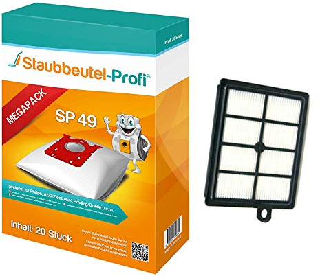 20 Staubsaugerbeutel HEPA geeignet für AEG VX9-4-8IBM (20 Beutel + 1 Filter)