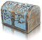 Tolles Geburtstagsgeschenkideen, handgefertigte dekorative hölzerne Schmuckschatulle mit Baum Baumschnitzereien Schmuck Organizer Aufbewahrungsbox Schatztruhe Schmuckhalter Aufbewahrungssperre (Blue)