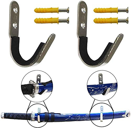 Pmsanzay Schwert Display Rack Schwert Wandhalterung Schwert Wandregal Schwert Halter Schwert Ständer Schwert Halter Schwert Halterung Aufhänger Haken Schwert Aufbewahrung Metallhaken mit