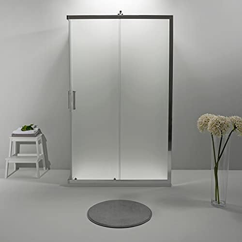 Box Doccia 3 Lati - Cabina Doccia con Porta Scorrevole, Cristallo Temperato 6mm, Anticalcare con Profilo Cromato e Chiusura Magnetica (70x80x70, Opaco)
