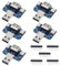 Youmile 5 Stück USB DIY Adapter USB 4 in 1 Konverter USB 2.0 Stecker, USB Typ C Buchse, Micro USB Buchse, USB 2.0 Buchse Netzteil für Heimwerker mit 5 Stück 8 Pin Header