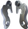 Emiif Schaltauge für Hinterradgetriebe Mech, Hinterradgetriebe, Schaltwerk-Haken, Ausfall-Adapter mit Schraube Fahrräder, Silber