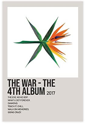 The War - The 4th Album By EXO Music Singer Poster Cover 1 Canvas Poster Bedroom Decor Sports Landscape Office Room Decor Gift Unframe:12x18inch(30x45cm)