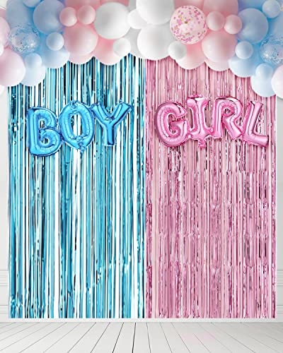 Baby Gender Reveal Party Deko, BLOOMWIN Baby Party Dekoration Boy or Girl, Junge oder Mädchen Geschlecht Verkünden für Babyparty