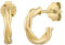 cai Damen Creole 925/- Sterling Silber 1,2cm Glänzend ohne Stein gelb 358210216V