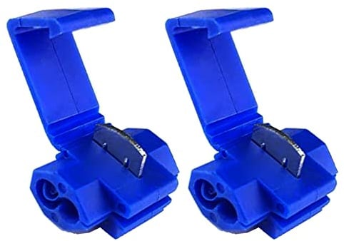 CCEEYSEE 50 Abzweigverbinder Set Schnellverbinder (DXJ2L) | Crimp-Abzweigverbinder， Blau，18–14 AWG..，Schnellabzweiger Klemmverbinder Kabelstecker，Quickverbinder Schnellabzweiger