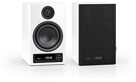 Nubert nuPro XS-3000 RC | Weißes Regallautsprecherpaar | 2 Stück Kompaktlautsprecher | Bluetooth Lautsprecher aptX HD | Lautsprecher Verbindung kabellos High Res | Aktivboxen mit 2 Wege Technik