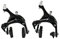 TEKTRO R326 Road Bike Dual Pivot Caliper Brake Set (Front + Rear), Black, MH2650