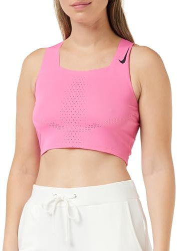 NIKE DM8728-606 W NK DFADV AROSWFT Crop T-Shirt Damen Pinksicle/Black Größe M