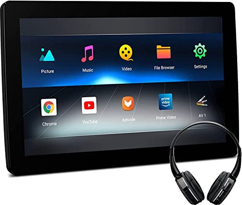 XTRONS Android 11 Car TV Headrest Monitor Tablet for Back Seat with 1 Bluetooth Headphone, 11.6 Inch Touch Screen Portable Video Player for Car, Support Mirror Link, Netflix/YouTube, 4K, WiFi, HDMI