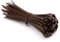 8 Inch Dark Brown Zip Ties 100 Pack, Wood Color Cable Ties UV Resistant Outdoor Use- 50lb Strength Zip Tie for Garland Gardening, PC Cable Management, Zipties Tightening Tools Sip Ties