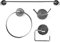 OurHouse Towel Rail Bathroom Accessory Set, Includes 4 Accessories – 3 Towel Rails and Toilet Roll Holder, Towel Racks and Toilet Paper Holder for Bathroom, Bathroom Set Incl Towel Bar (Chrome)