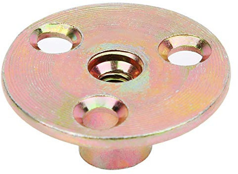 5 Stück Eisenplattenmutter Flanschmutter, 3 Löcher Verzinktes Gewindeplatte, Eisen Runde Basis Hochfester Flanschmuttern, T Muttern Satz, Grundplatte M6, M8, M10 (M6)