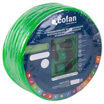 Cofan Flexolatex - Set tubo flessibile trasparente, 19 mm, 3/4 pollici, tubo di irrigazione a 3 strati e accessori, 10, 15, 20 m (20)
