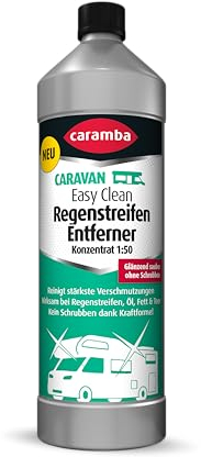 Caramba Caravan Easy Clean Regenstreifen Entferner, Außenreinigung von Wohnwagen und -mobilen, Entfernt auch Schmutz, Baumharz und mehr, 1 l