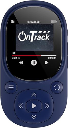 OnTrack Pact Clip Mp3 Player 64GB Internal Memory Bluetooth Line-In Recording Compact and Convenient