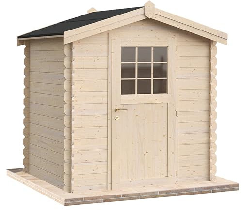 Casetta da giardino in legno per esterno 4 mq 200x200 25mm MADE IN ITALY mod. MONET casetta in legno, rimessa attrezzi, deposito, box per esterni,(Con Grondaia)