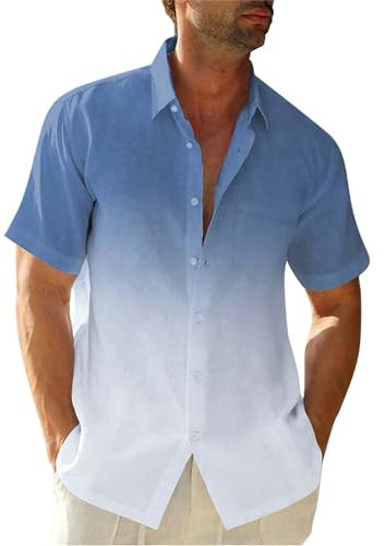 Activewear Für Herren Bedrucken Kettenhemd Herren Schwarzes Hemd Herren Slim Fit Hawaii Hemd Langarm Totenkopf Tshirt Herren Herren T-Shirt T-Shirt Selbst Gestalten Piratenkostüm Herren（4-Blue，4XL）
