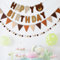 KASESSS Geburtstagsdeko Set, Enthält Happy Birthday Girlande, Vintage Wimpelkette und Niedlich Pompom Girlande, Braune Bär Girlande Geburtstag, Deko Geburtstag für Erwachsene, Kinder, Mädchen, Frauen