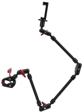 Bewinner Schreibtisch-Kamerahalterung, 360 Grad Verstellbare Kamera-Klemmhalterung mit 1/4 Zoll 3/8 Zoll Schraubgewinde für LED-Licht-Mikrofon-Handy (31)