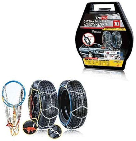 Schneeketten 175/75R14, 185/70R14,195/65R14,205/55R14,205/60R14,175/70R15,185/60R15,185/65R15,195/55R15,205/50R15