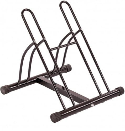 Double Heavy Duty Bike Floor Parking Rack | Bicycle Storage Holder for Two Bikes | Stable Portable & Space Saving Cycles Stand for Indoor & Outdoor Use